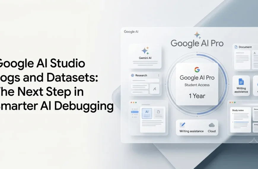 Google AI Pro student trial showing one year of free Google AI access for eligible college students.