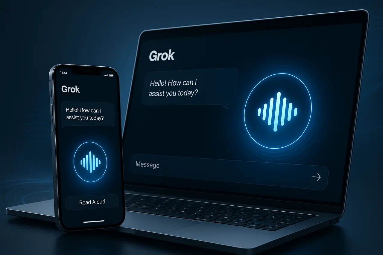 grok read aloud how to listen to grok responses in natural human like voice.webp