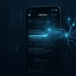 SuperGok Illustration of the X Grok Following Feed Update showing AI-ranked posts and Grok analyzing the Following timeline.