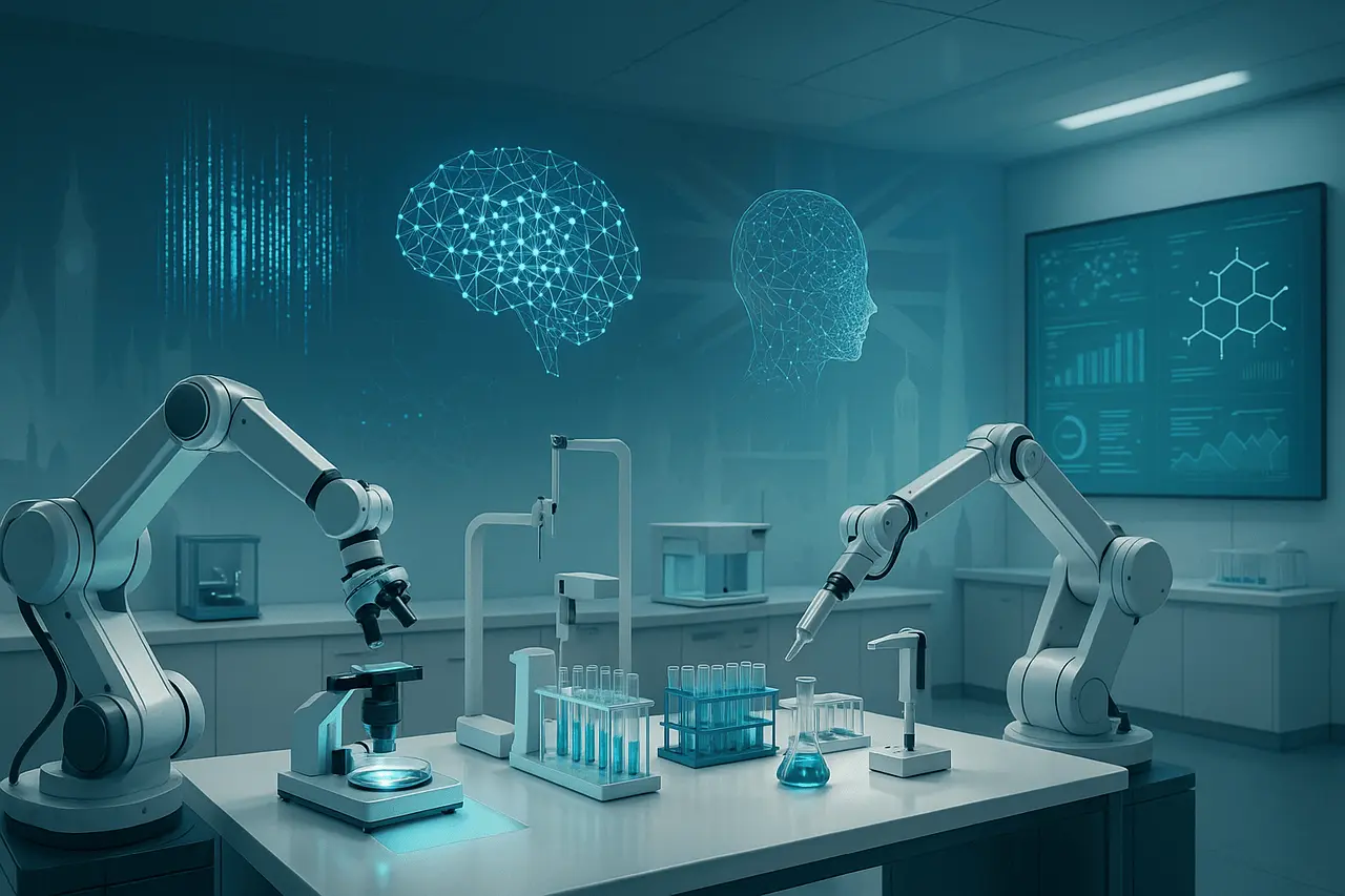 DeepMind UK AI partnership driving AI-powered scientific research, education innovation, and automated materials discovery in the UK.