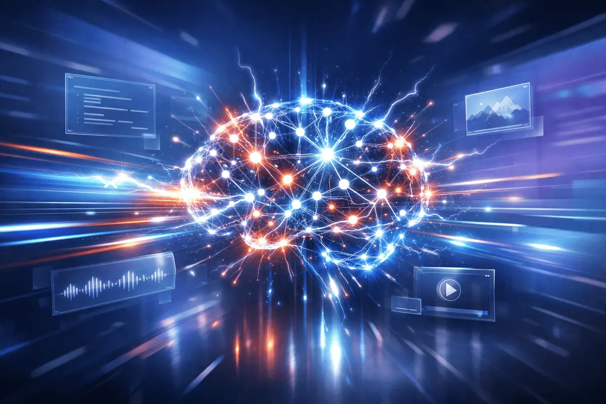 Gemini 3 Flash AI model visual representing Google’s high-speed frontier intelligence and multimodal capabilities.