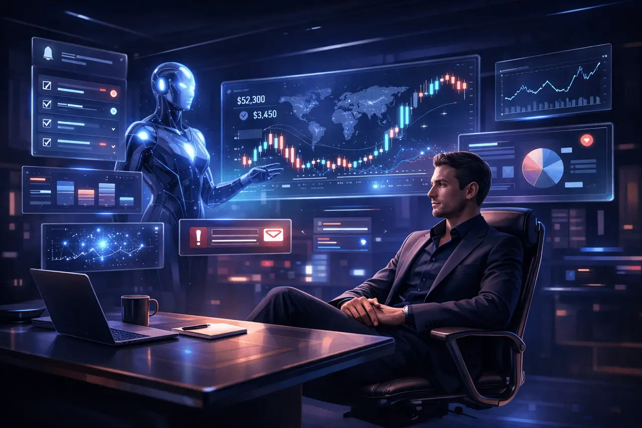 Grok Tasks AI automation dashboard showing scheduled monitoring, alerts, and real-time data analysis.