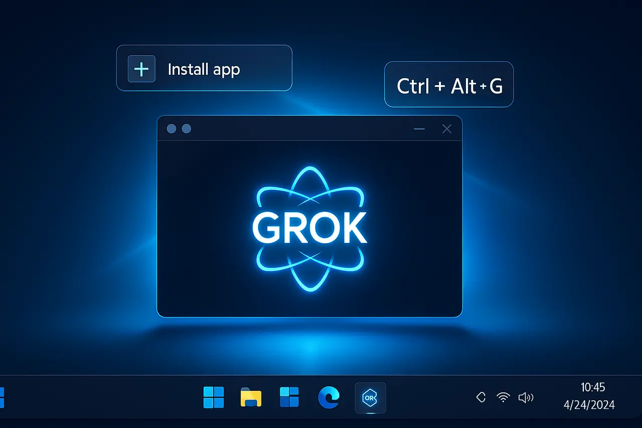 grok on windows how to install and use grok as a pwa