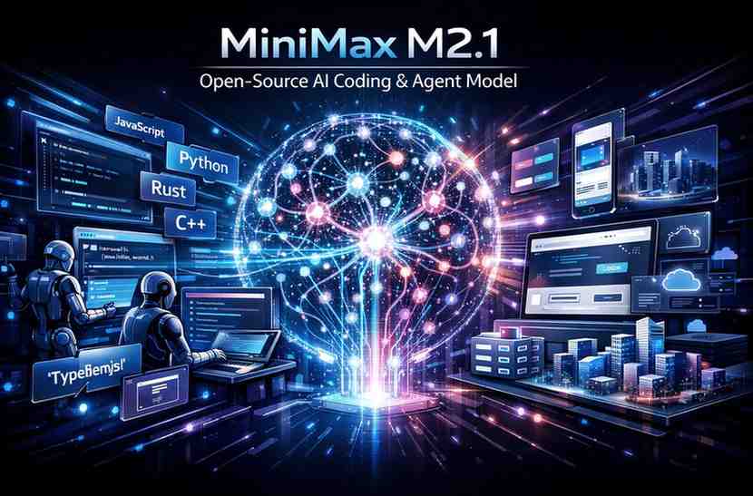 MiniMax M2.1 open-source AI coding and agent model for real-world development workflows.