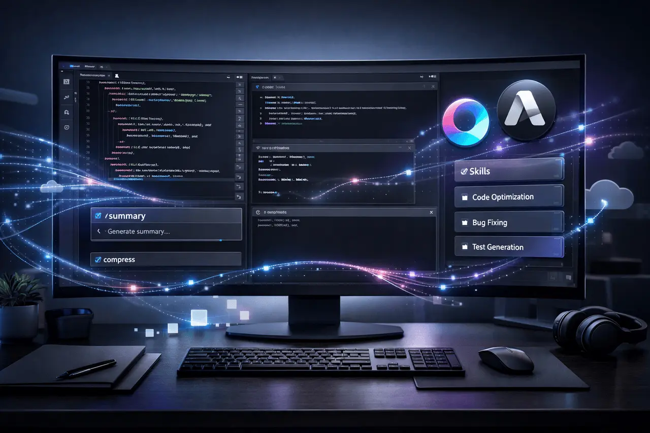 Qwen Code v0.6.0 AI coding assistant interface showing multi-provider support, CLI commands, and VS Code integration.