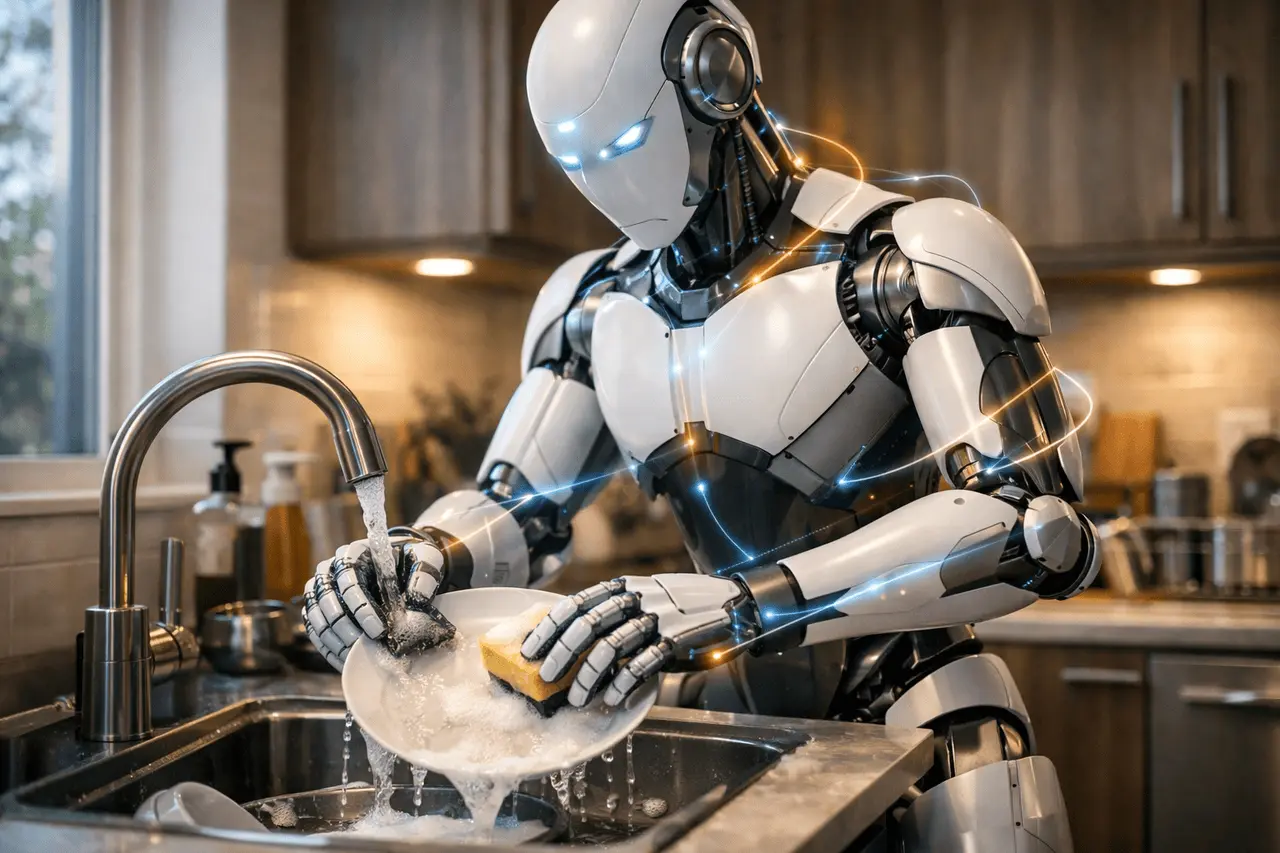 Helix 02: Whole-Body Autonomous Humanoid Model Helix 02 humanoid robot performing a fully autonomous household task using whole-body coordination, tactile sensing, and advanced manipulation.