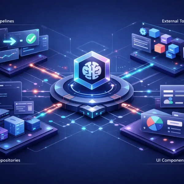 SuperGok MCP integrations connecting AI software engineering agents with CI pipelines, external tools, and automated workflow components.