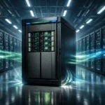 NVIDIA DGX Vera Rubin NVL72 AI infrastructure powering gigascale training and high-performance inference in a modern data center.