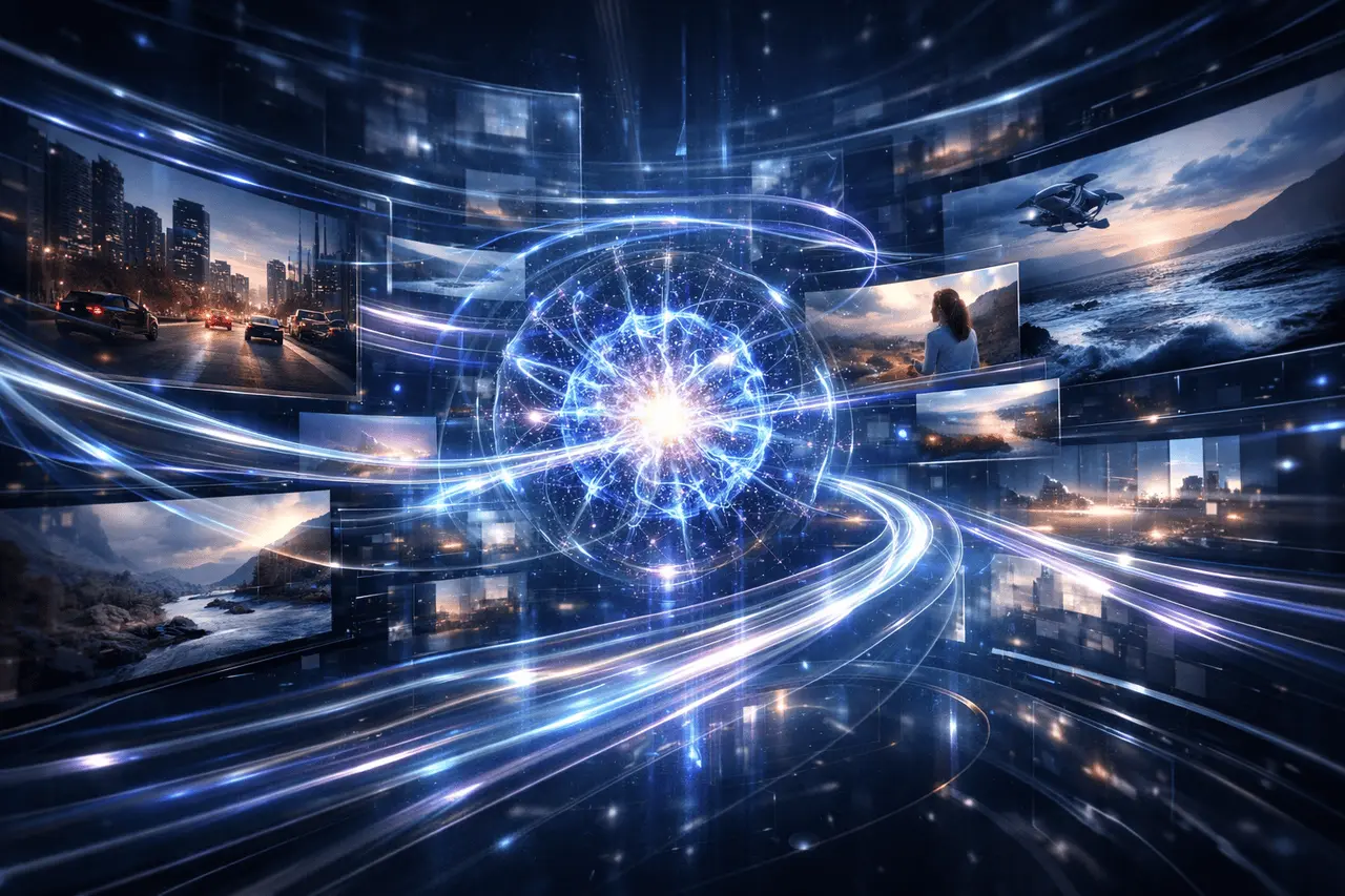 Real-time video world model visualizing interactive AI video with continuous generation, memory, and ultra-fast response.