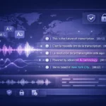 Scribe v2 AI transcription model visualizing multilingual speech-to-text with accurate subtitles and word-level timestamps.
