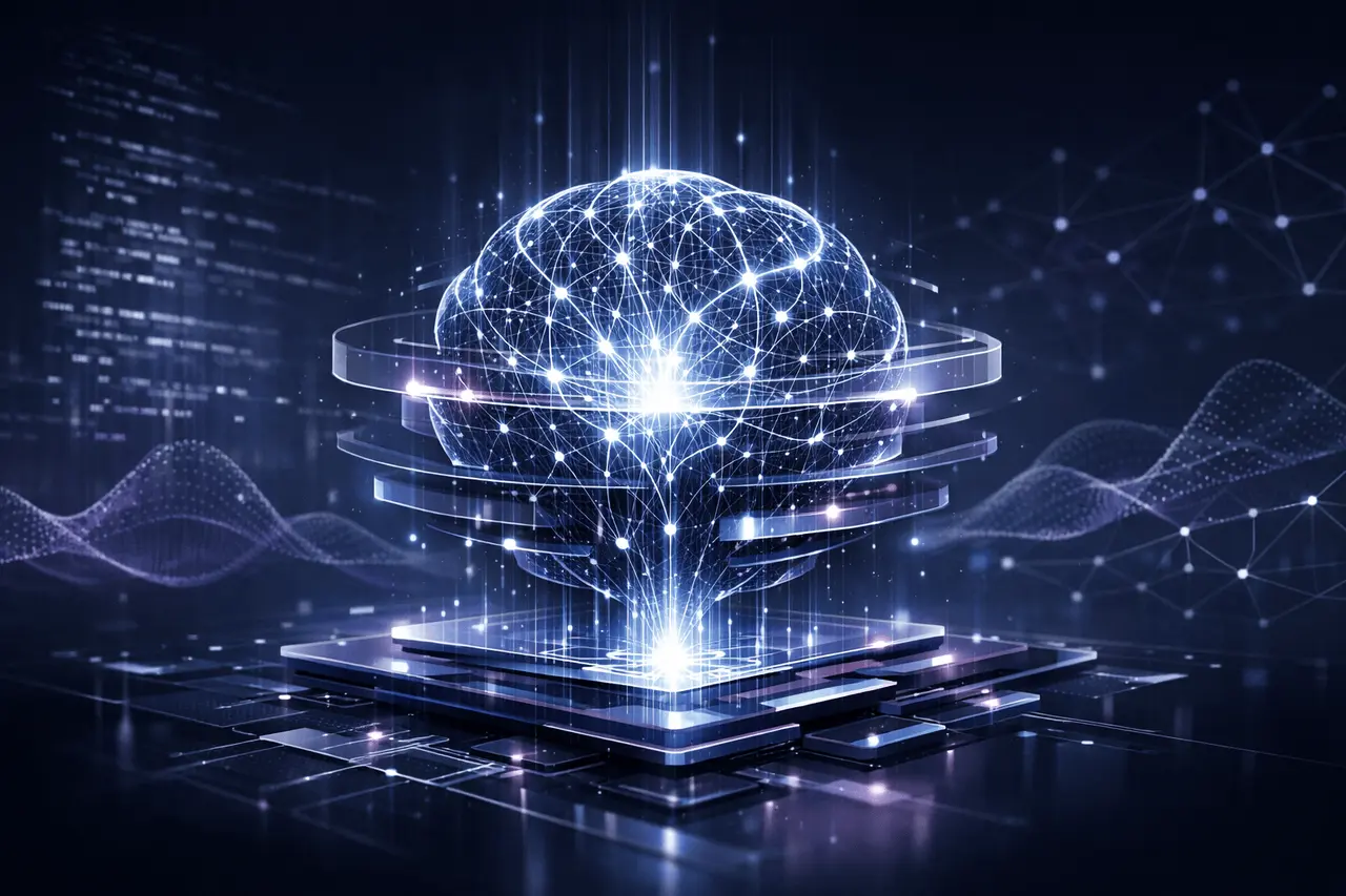 Anthropic Sonnet 5: What We Know So Far and Why It Matters? Anthropic Sonnet 5 concept illustration showing a balanced AI language model with abstract neural networks and data streams.