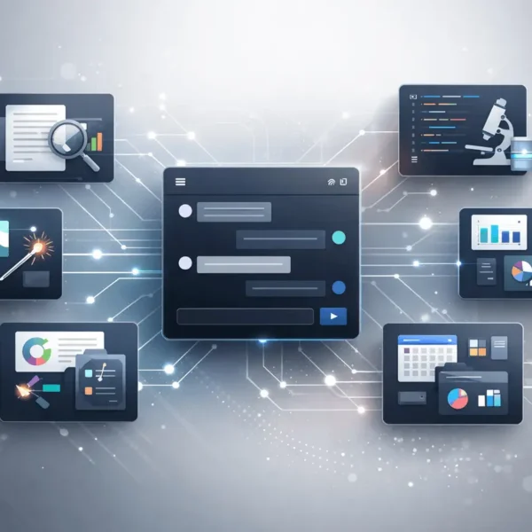 SuperGok ChatGPT apps ecosystem showing task-specific AI applications integrated within a conversational chat interface.