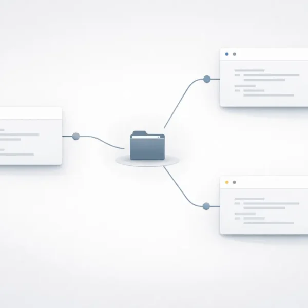 Claude Code git worktree support visual showing parallel AI agents operating in isolated Git worktrees within a clean, minimal developer interface layout.