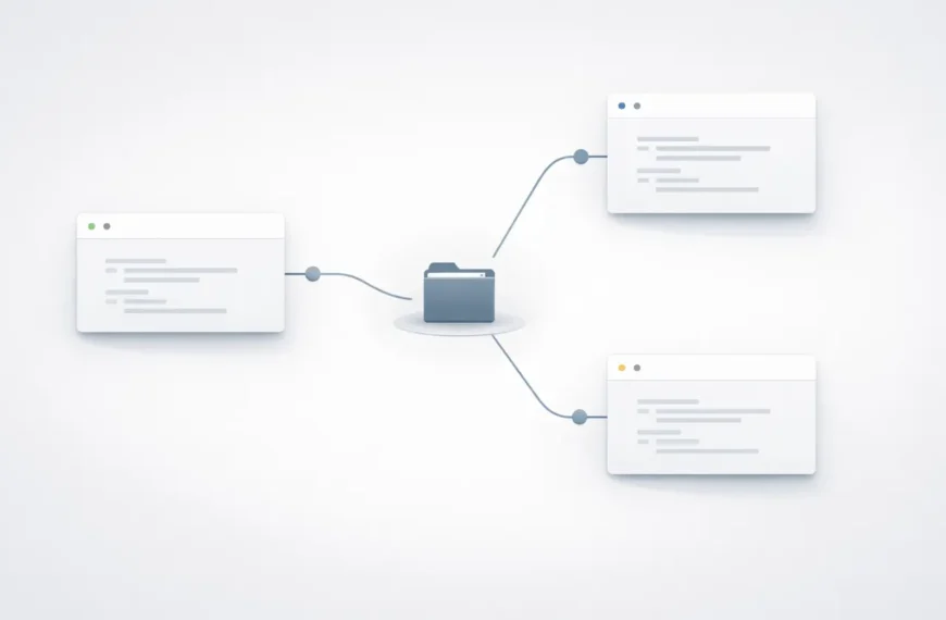 Claude Code git worktree support visual showing parallel AI agents operating in isolated Git worktrees within a clean, minimal developer interface layout.