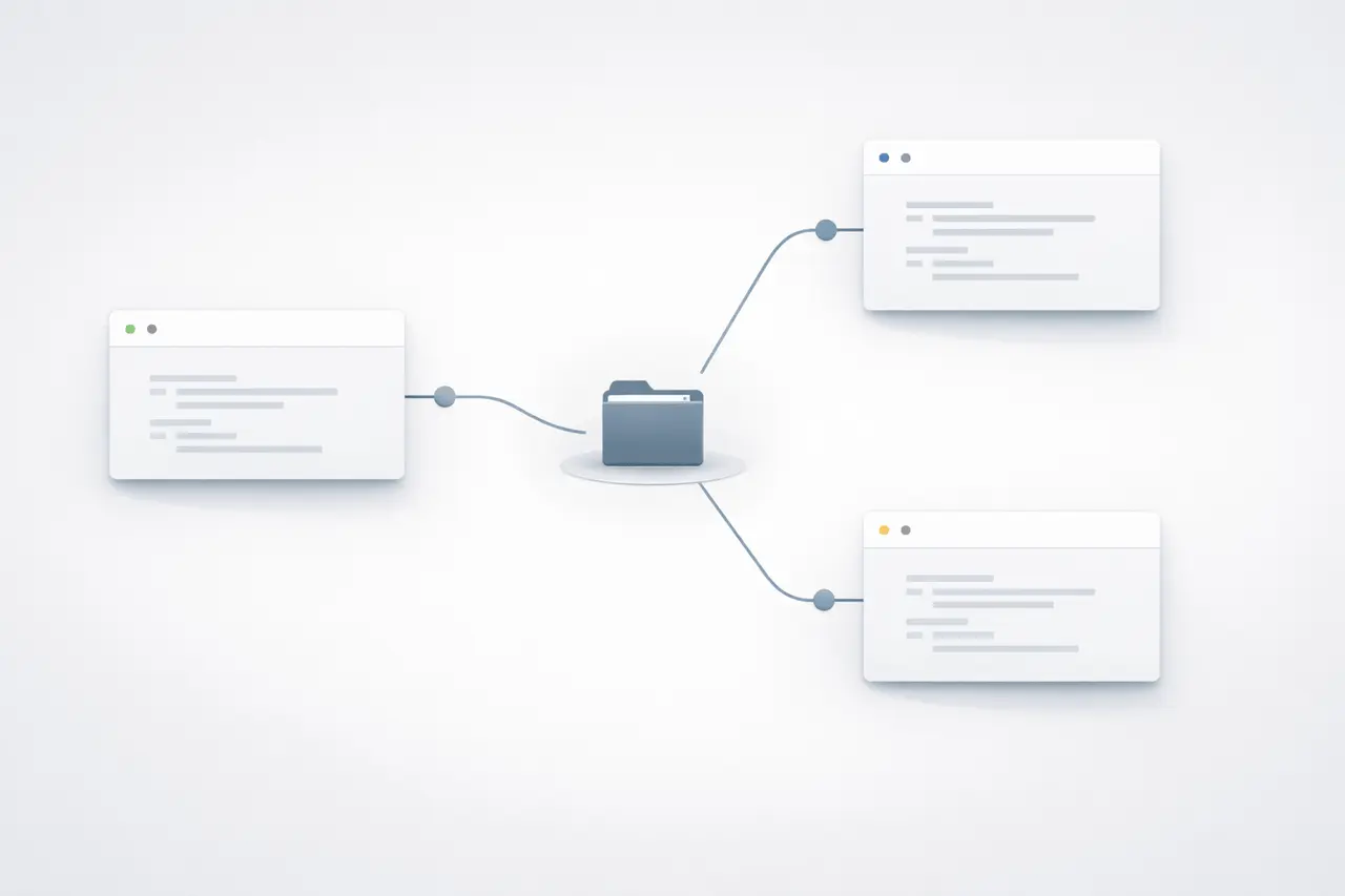 Claude Code Git Worktree Support for Parallel Agents Claude Code git worktree support visual showing parallel AI agents operating in isolated Git worktrees within a clean, minimal developer interface layout.