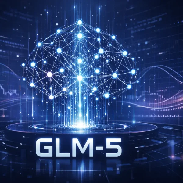 SuperGok GLM-5 AI model concept illustrating next-generation large language model architecture and data processing intelligence.