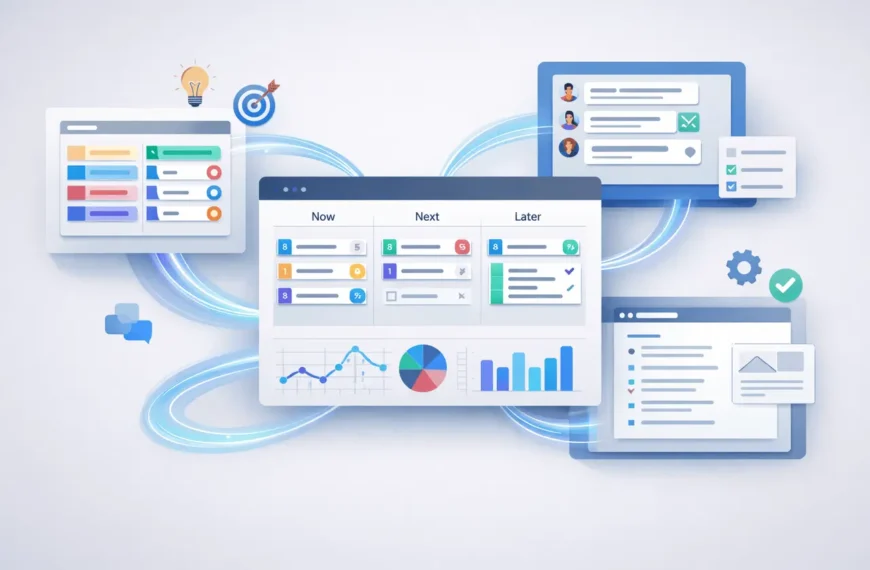 SuperGok Manus Academy Product Manager course illustrating cross-tool PM workflows, backlog prioritization, reporting, and PRD creation.