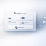 SuperGok MiniMax MaxClaw AI agent interface showing always-on automation and multi-platform integration in a minimal tech design.