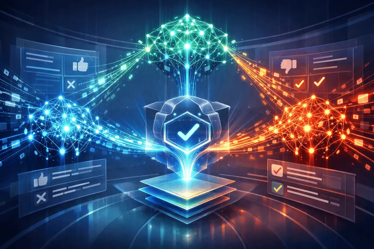 Model Council: Multi-Model AI Reasoning by Perplexity Model Council feature image showing multiple AI models running in parallel and synthesizing a high-confidence AI answer.