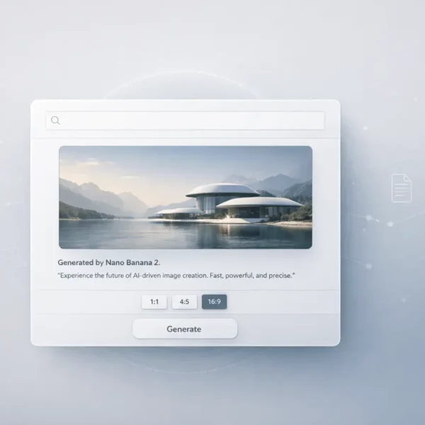 Nano Banana 2 AI image generation interface in Antigravity with native aspect ratio support and real-time web-enhanced rendering.