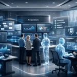 OpenAI Frontier enterprise AI coworkers collaborating with humans in a governed, workflow-driven business environment.