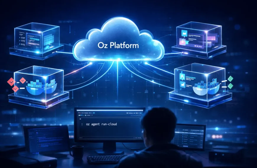SuperGok Oz platform cloud agent orchestration dashboard with Docker-based AI agents running across multiple repositories in a scalable cloud environment.