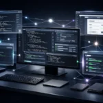 SuperGok Qwen3-Coder-Next agent-centric coding model visualized in a modern local development environment with autonomous coding agents and execution workflows.