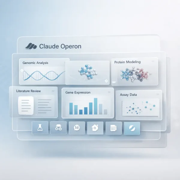 Claude Operon AI agent for biology research workspace interface.