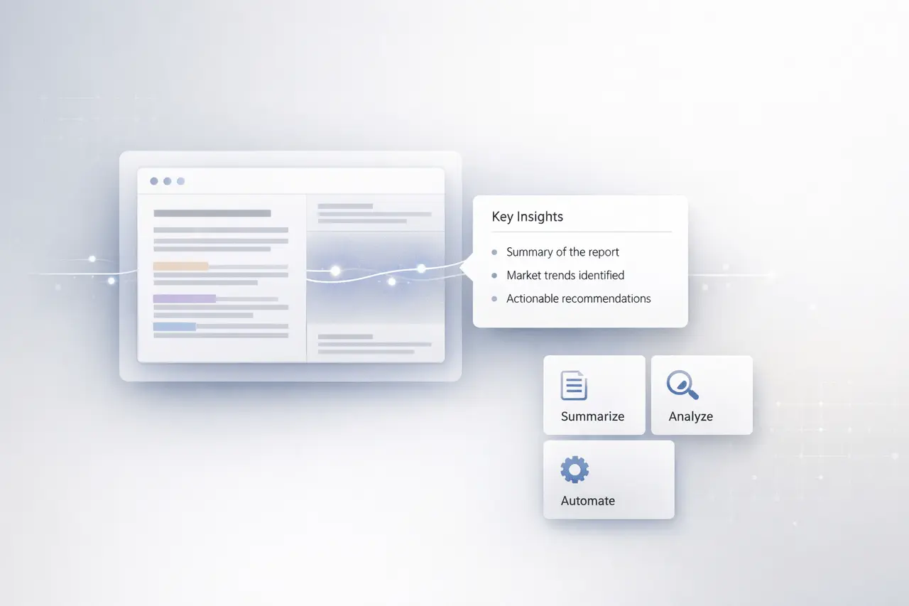 Gemini for Business NotebookLM integration interface showing AI document analysis and Skills features.