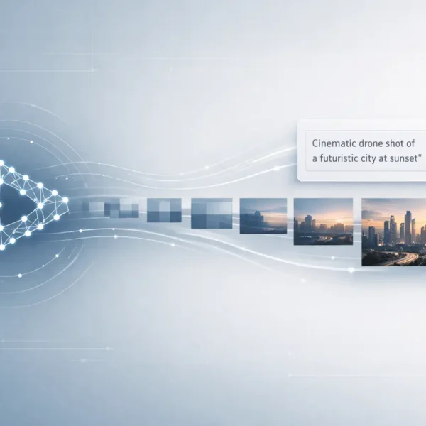 LTX-2 video generation model generating AI videos from text prompts with efficient open-source architecture.