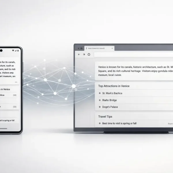 Perplexity AI Samsung Galaxy Browser integration displaying AI-powered search results on mobile and desktop interfaces.