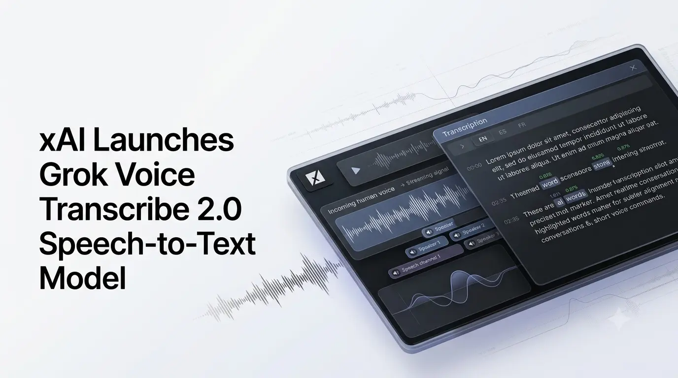 Grok Voice Transcribe 2.0 improves AI speech-to-text accuracy with batch and real-time transcription..