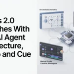 Manus 2.0 AI agent architecture with Manus Studio, Automations and Cue.