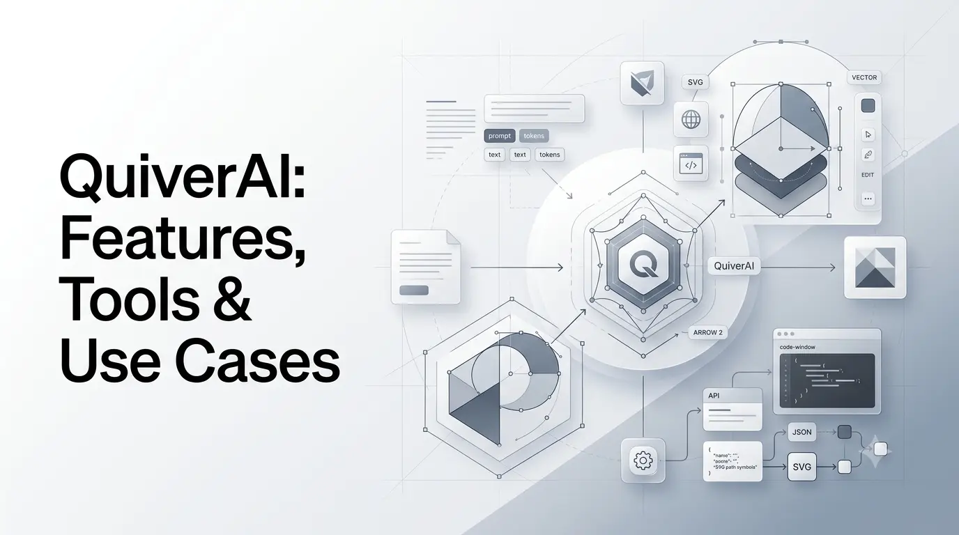 QuiverAI AI vector design platform generating editable SVG graphics.