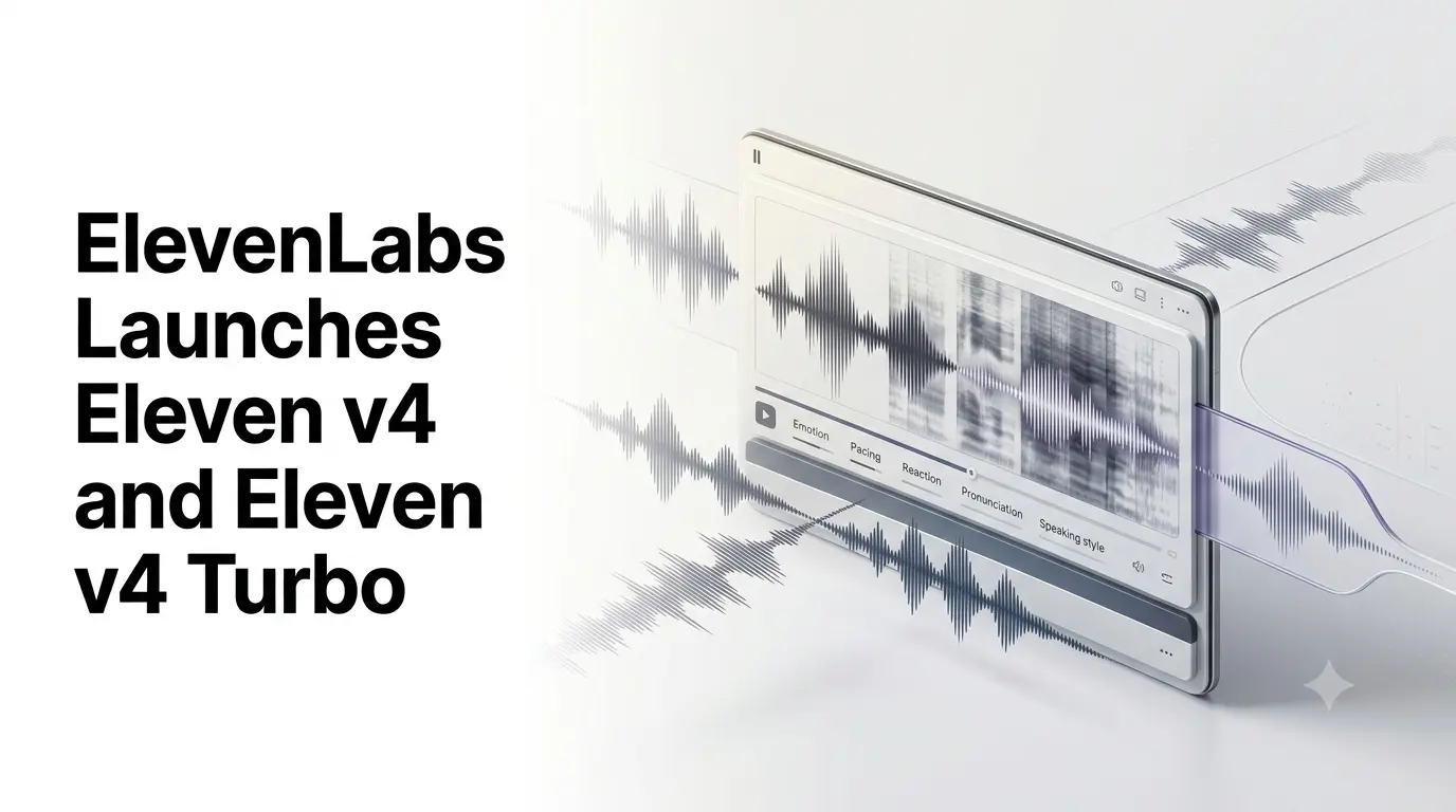Eleven v4 AI voice generation with expressive speech and real-time voice controls.