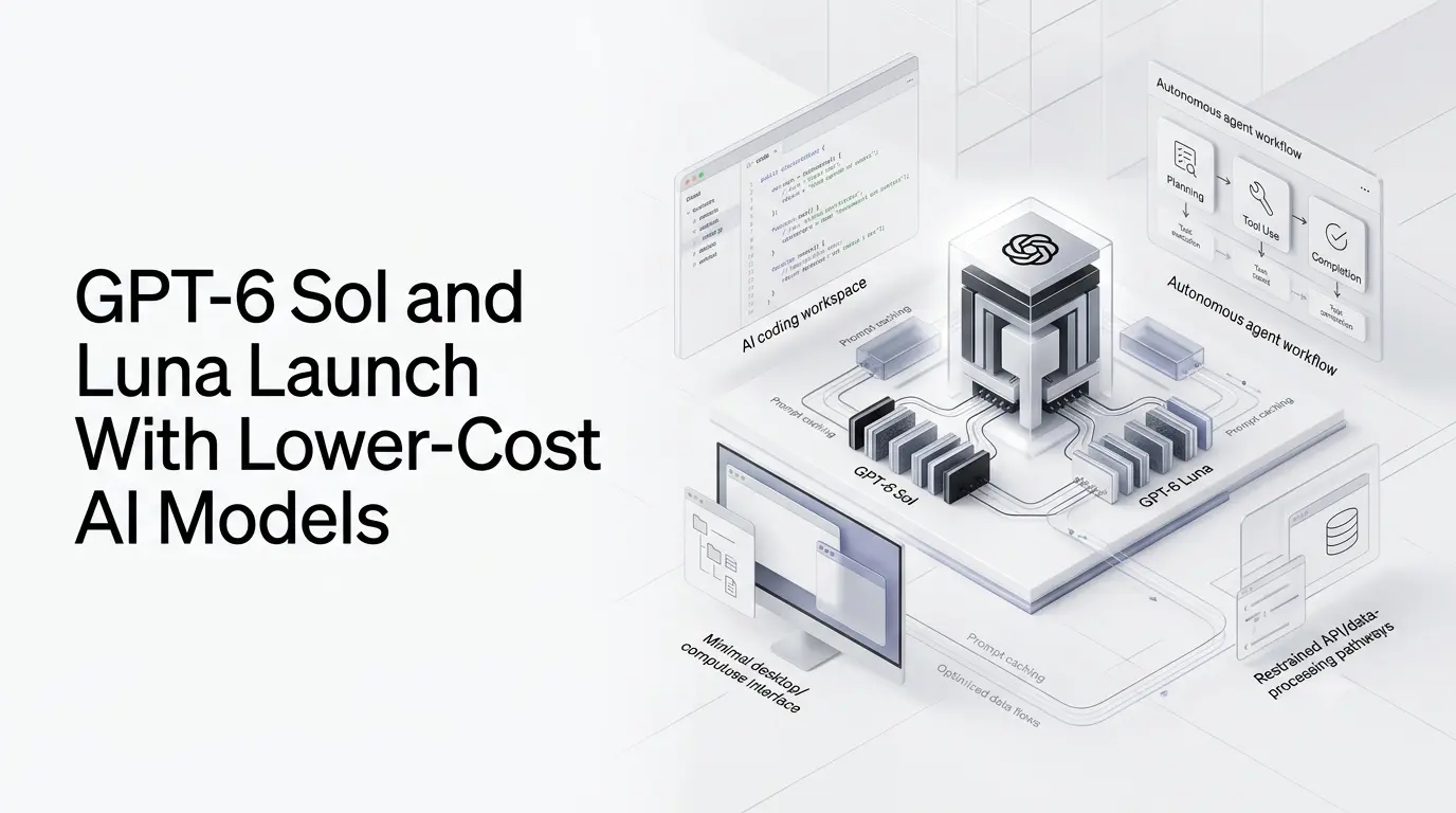 GPT-6 Sol and Luna AI models powering efficient coding and agent workflows.