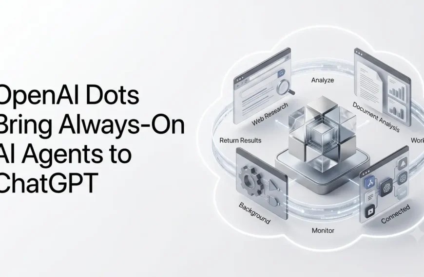 OpenAI Dots AI agent working through a cloud computer and connected apps.
