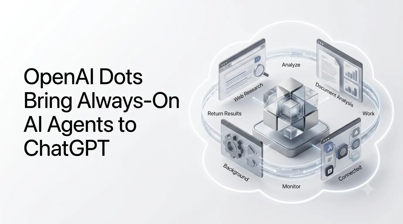 OpenAI Dots AI agent working through a cloud computer and connected apps.
