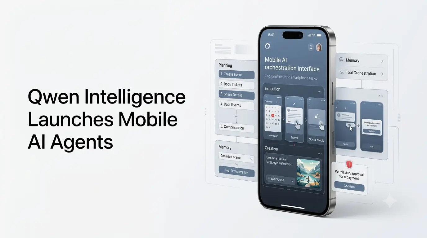 Qwen Intelligence mobile AI agents planning and executing smartphone tasks.