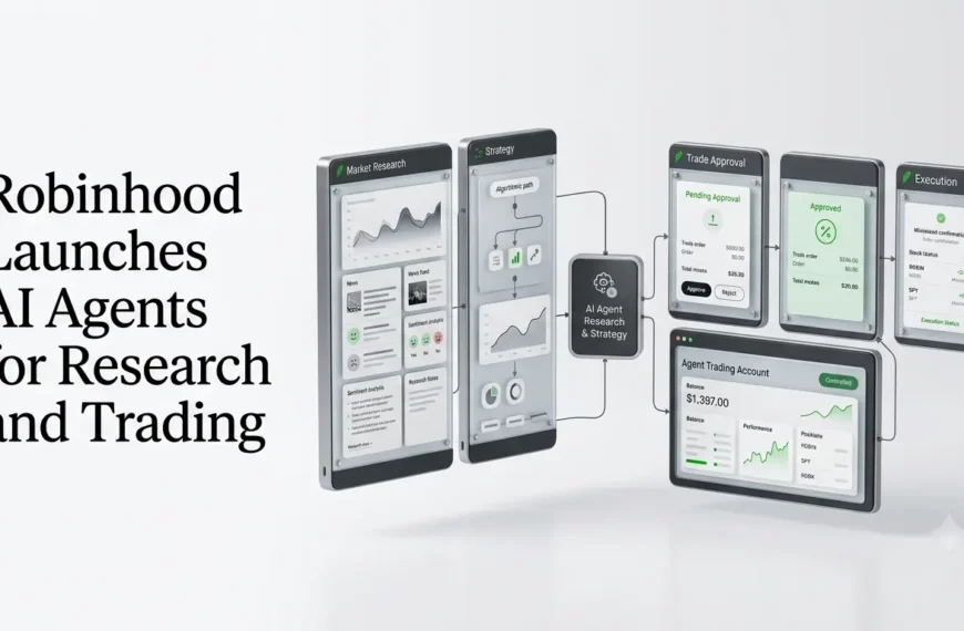 Robinhood Agents AI trading platform with customizable AI agents and dedicated trading accounts.