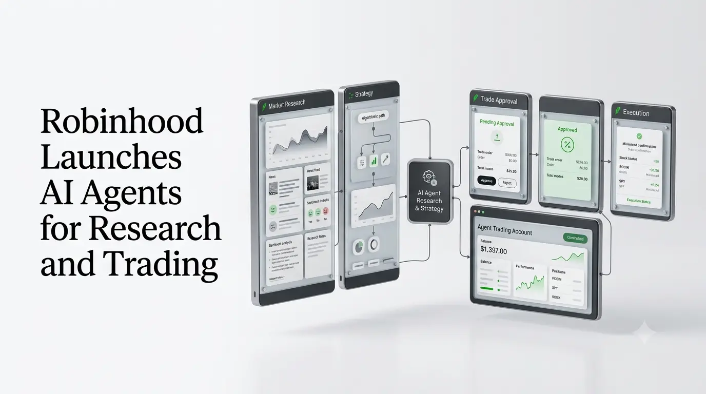 Robinhood Agents AI trading platform with customizable AI agents and dedicated trading accounts.