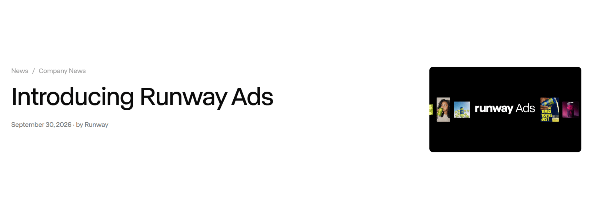 Runway Ads autonomous AI performance marketing platform.