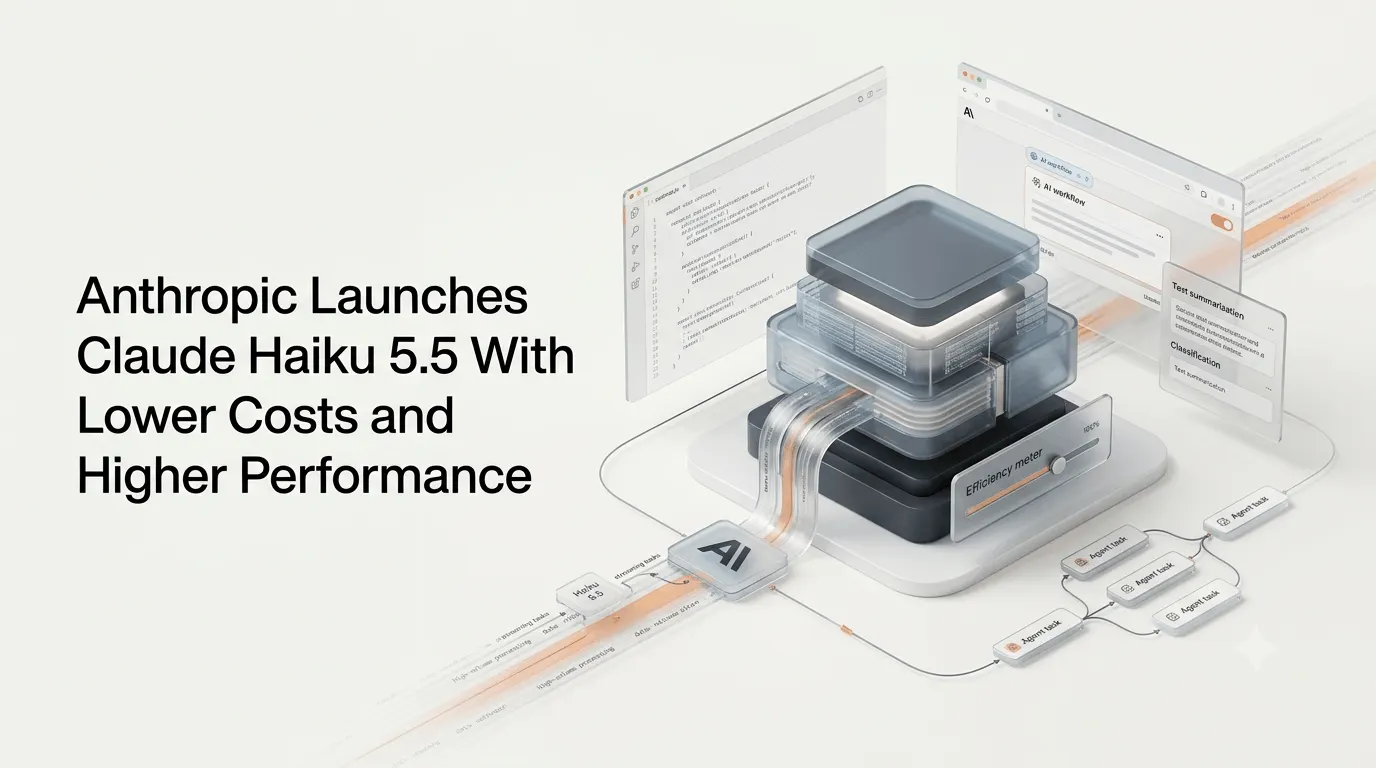 Claude Haiku 5.5 AI model for fast, cost-efficient high-volume tasks,