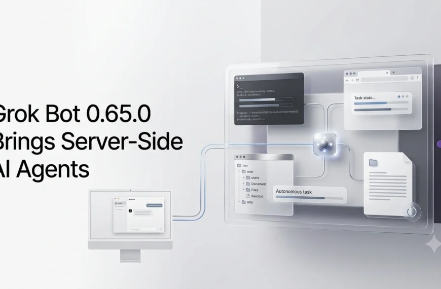 Grok Bot 0.65.0 server-side AI agent running on a persistent cloud computer.