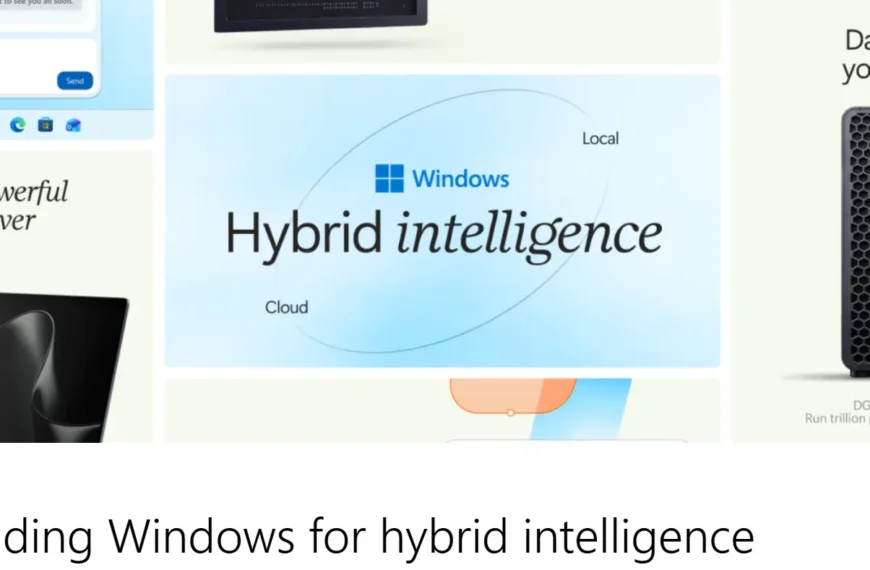 Windows hybrid intelligence combining local AI models and cloud AI agents on a Windows PC.